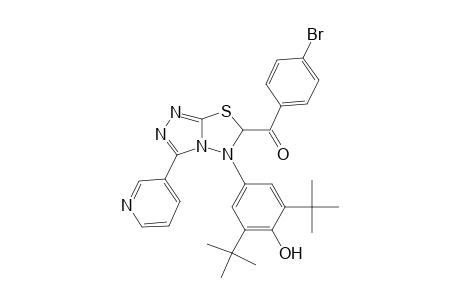5-(3,5-Di-tert-butyl-4-hydroxyphenyl)-3-(pyridin-3-yl)-5,6-dihydro[1,2,4]triazolo[3,4-b][1,3,4]-thiadiazol-6-yl(4-bromophenyl)methanone
