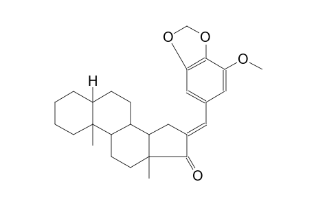 androstan-17-one, 16-[(7-methoxy-1,3-benzodioxol-5-yl)methylene]-, (5alpha)-