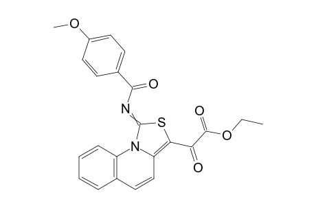 Ethyl 2-{1-[(4-methoxybenzoyl)imino][1,3]thiazolo[3,4-a]quinolin-3-yl}-2-oxoacetate