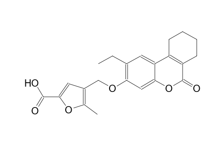 2-furancarboxylic acid, 4-[[(2-ethyl-7,8,9,10-tetrahydro-6-oxo-6H-dibenzo[b,d]pyran-3-yl)oxy]methyl]-5-methyl-