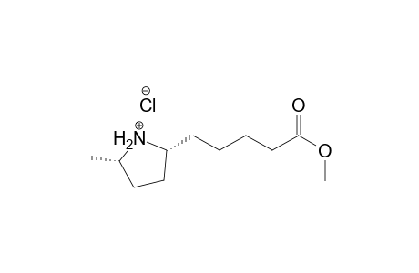 cis-2-[4-(methoxycarbonyl)butyl]-5-methylpyrrolidinium chloride