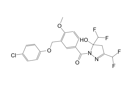 1-{3-[(4-chlorophenoxy)methyl]-4-methoxybenzoyl}-3,5-bis(difluoromethyl)-4,5-dihydro-1H-pyrazol-5-ol