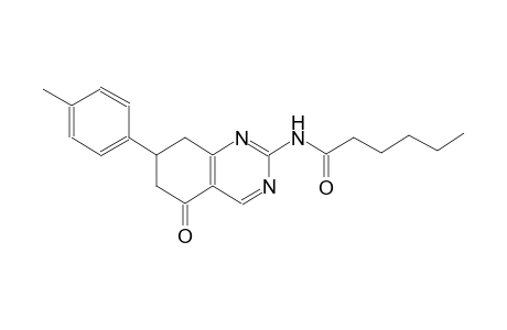 N-[7-(4-methylphenyl)-5-oxo-5,6,7,8-tetrahydro-2-quinazolinyl]hexanamide