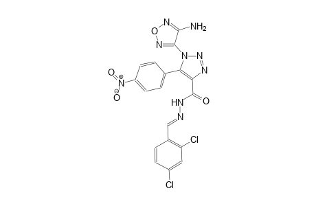1-(4-amino-1,2,5-oxadiazol-3-yl)-N'-[(E)-(2,4-dichlorophenyl)methylidene]-5-(4-nitrophenyl)-1H-1,2,3-triazole-4-carbohydrazide