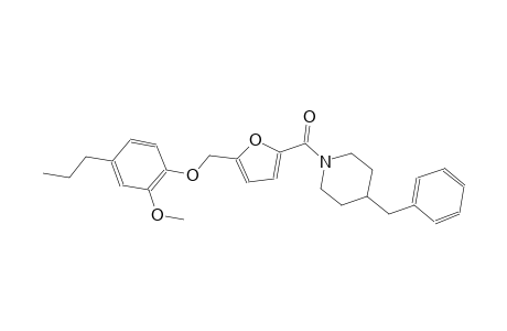 4-benzyl-1-{5-[(2-methoxy-4-propylphenoxy)methyl]-2-furoyl}piperidine