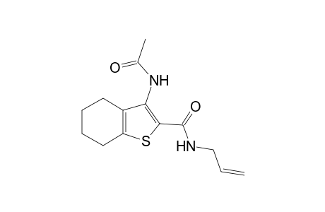 Benzothiophene-2-carboxamide, 4,5,6,7-tetrahydro-3-acetamido-N-allyl-