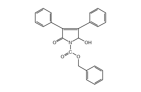 3,4-diphenyl-2-hydroxy-5-oxo-3-pyrroline-1-carboxylic acid, benzyl ester
