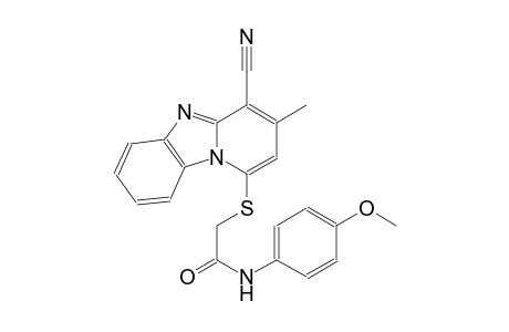 2-[(4-cyano-3-methylpyrido[1,2-a]benzimidazol-1-yl)sulfanyl]-N-(4-methoxyphenyl)acetamide