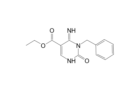 3-benzyl-4-imino-2-oxo-1,2,3,4-tetrahydro-5-pyrimidinecarboxylic acid, ethyl ester