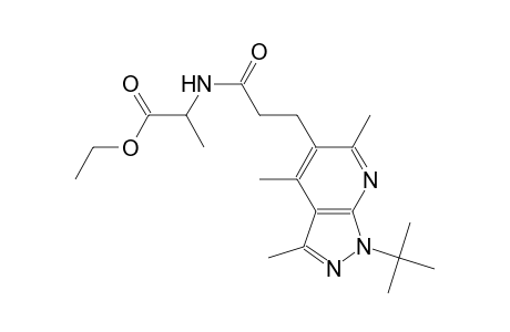 alanine, N-[3-[1-(1,1-dimethylethyl)-3,4,6-trimethyl-1H-pyrazolo[3,4-b]pyridin-5-yl]-1-oxopropyl]-, ethyl ester