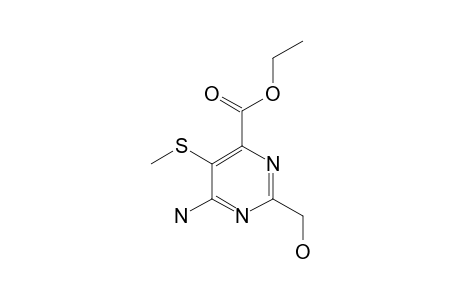 6-AMINO-4-(ETHOXYCARBONYL)-2-(HYDROXYMETHYL)-5-(METHYLTHIO)-PYRIMIDINE