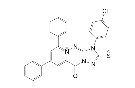 1-(4-Chlorophenyl)-5-oxo-7,9-diphenyl-1,5-dihydro[1,2,4]triazolo[5,1-c]pyrido[2,1-f][1,2,4]triazin-10-ium-2-thiolate