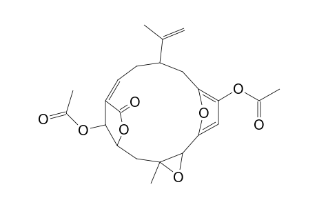 1-(1'-methylethenyl)-(3,6;7,8)-diepoxy-4,11-diacetoxy-8-methyl-10-hydroxy-cyclotetradeca-3,5,12-triene 10,12-lactone