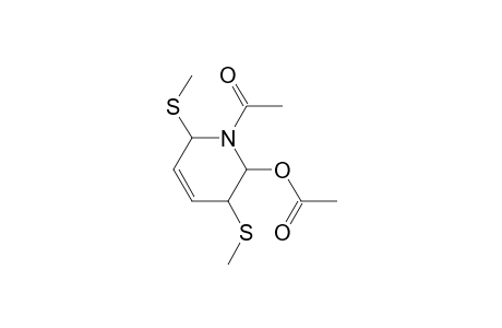 2-Pyridinol, 1-acetyl-1,2,3,6-tetrahydro-3,6-bis(methylthio)-, acetate (ester)