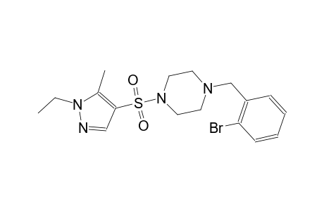1-(2-bromobenzyl)-4-[(1-ethyl-5-methyl-1H-pyrazol-4-yl)sulfonyl]piperazine