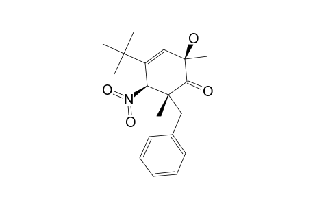 T-6-BENZYL-4-TERT.-BUTYL-R-2-HYDROXY-2,6-DIMETHYL-C-5-NITROCYCLOHEX-3-ENONE