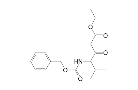 Ethyl 4-{[(benzyloxy)carbonyl]amino}-5-methyl-3-oxohexanoate