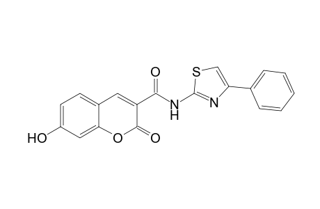 7-Hydroxy-2-oxo-N-(4-phenylthiazol-2-yl)-2H-chromene-3-carboxamide