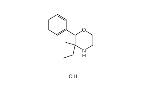 3-ETHYL-3-METHYL-2-PHENYLMORPHOLINE, HYDROCHLORIDE