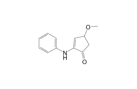2-Anilino-4-methoxy-1-cyclopent-2-enone