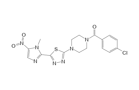 1-(4-Chlorobenzoyl)-4-[5-(1-methyl-5-nitro-1H-imidazol-2-yl)-1,3,4-thiadiazol-2-yl]piperazine