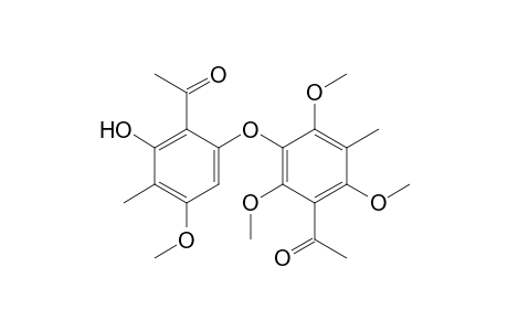 Ethanone, 1-[3-(2-acetyl-3-hydroxy-5-methoxy-4-methylphenoxy)-2,4,6-trimethoxy- 5-methylphenyl]-