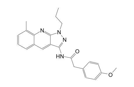 2-(4-methoxyphenyl)-N-(8-methyl-1-propyl-1H-pyrazolo[3,4-b]quinolin-3-yl)acetamide