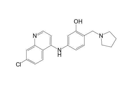 5-[(7-chloranylquinolin-4-yl)amino]-2-(pyrrolidin-1-ylmethyl)phenol