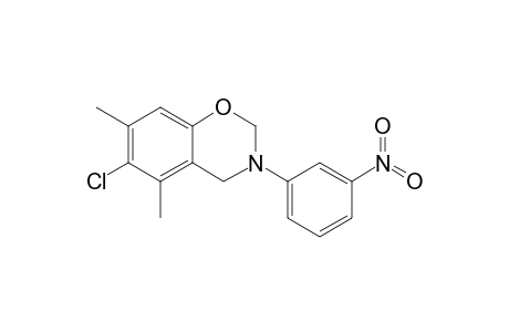 2H-Benzo[e][1,3]oxazine, 6-chloro-5,7-dimethyl-3-(3-nitrophenyl)-3,4-dihydro-