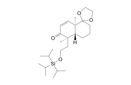 (4R,4aR,8aR)-4a,5,6,7-Tetrahydro-4,8a-dimethyl-4-(2'-triisopropylsiloxyethyl)naphthalene-3,8(4H,8aH)-dione 8-ethylene ketal