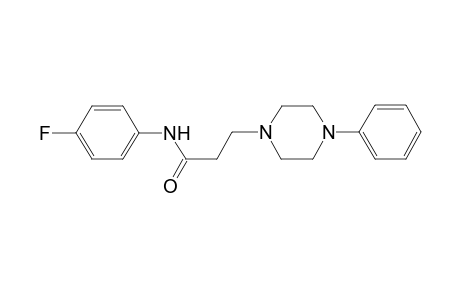 N-(4-Fluorophenyl)-3-(4-phenyl-1-piperazinyl)propanamide