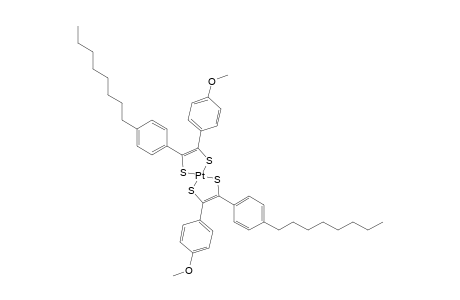 Bis(4-octyl-phenyl)-bis(4-methoxy-phenyl)-tetrathio-platinum complex