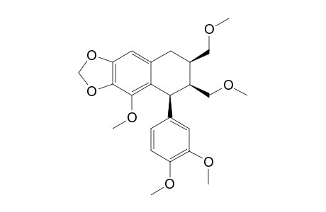 NEONIRTETRALIN;(1-BETA,2-BETA,3-BETA)-2,3-DIMETHOXYMETHYL-6,7-METHENEIOXY-8-METHOXY-1-(11,12-DIMETHOXYPHENYL)-NAPHTANLENE