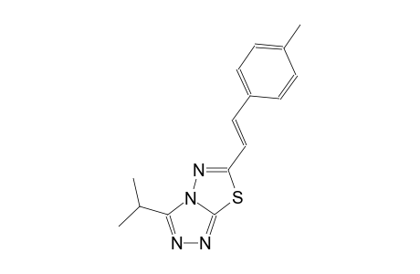 [1,2,4]triazolo[3,4-b][1,3,4]thiadiazole, 3-(1-methylethyl)-6-[(E)-2-(4-methylphenyl)ethenyl]-