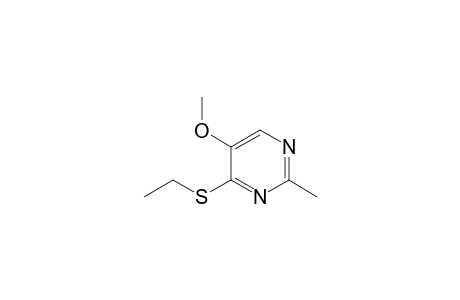 Pyrimidine, 4-(ethylthio)-5-methoxy-2-methyl-