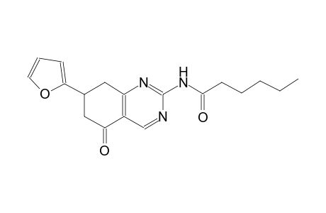 N-[7-(2-furyl)-5-oxo-5,6,7,8-tetrahydro-2-quinazolinyl]hexanamide