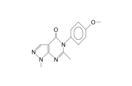 1,6-Dimethyl-5-(4-methoxy-phenyl)-pyrazolo(3,4-D)pyrimidin-4(5H)-one