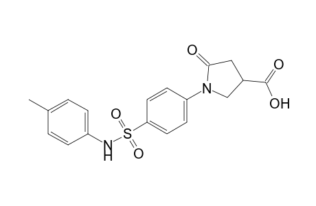1-[p-(p-tolylsulfamoyl)phenyl]-5-oxo-3-pyrrolidinecarboxylic acid