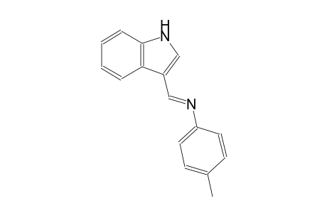 N-[(E)-1H-indol-3-ylmethylidene]-4-methylaniline