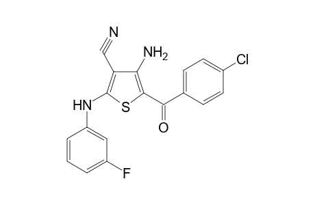 3-Thiophenecarbonitrile, 4-amino-5-(4-chlorobenzoyl)-2-[(3-fluorophenyl)amino]-