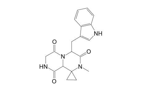 4'-[(Indol-3"-yl)methyl]-2'-methyloctahydro-spiro(cyclopropane-1,1'-[2H]-pyrazino[1,2-a]pyrazine-3',6',9'-trione