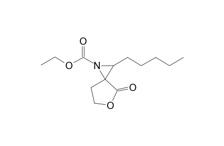 N-(Ethoxycarbonyl)-3-pentylaziridine-2-sporo-3'-tetrahydrofuran-2'-one