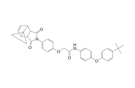 N-(4-(4-(tert-butyl)phenoxy)phenyl)-2-(4-(1,3-dioxo-3a,4,7,7a-tetrahydro-1H-spiro[4,7-methanoisoindole-8,1'-cyclopropan]-2(3H)-yl)phenoxy)acetamide