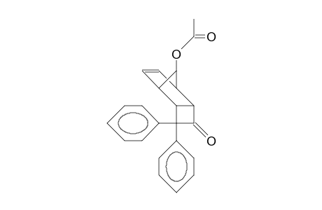 3-Oxo-4,4-diphenyl-exo-tricyclo(4.2.1.0/2,5/)non-7-en-9-yl acetate