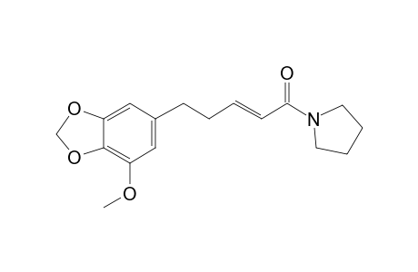 (E)-5-(7-Methoxybenzo[D][1,3]dioxol-5-yl)-1-(pyrrolidin-1-yl)pent-2-en-1-one