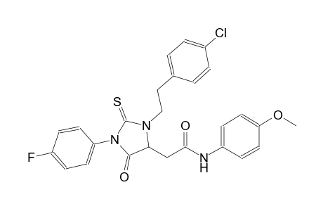 2-[3-[2-(4-chlorophenyl)ethyl]-1-(4-fluorophenyl)-5-oxo-2-thioxo-4-imidazolidinyl]-N-(4-methoxyphenyl)acetamide