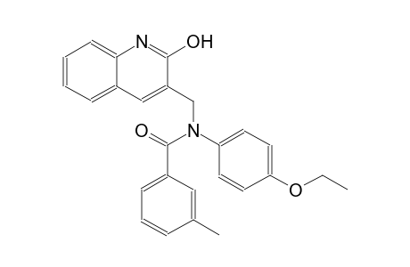 N-(4-ethoxyphenyl)-N-[(2-hydroxy-3-quinolinyl)methyl]-3-methylbenzamide