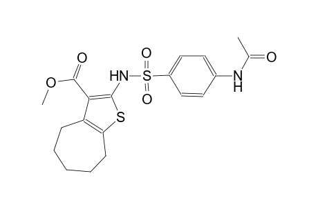 methyl 2-({[4-(acetylamino)phenyl]sulfonyl}amino)-5,6,7,8-tetrahydro-4H-cyclohepta[b]thiophene-3-carboxylate