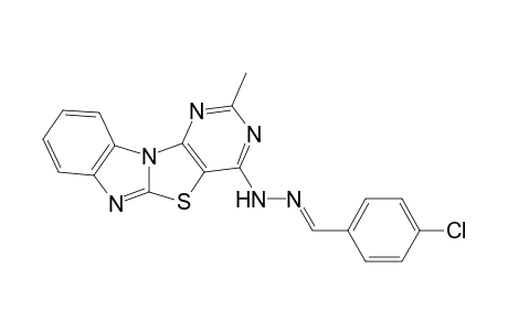 N-[1-(4-Chloro-phenyl)-meth-(E)-ylidene]-N'-(3-methyl-10-thia-2,4,4b,9-tetraaza-indeno[1,2-a]inden-1-yl)-hydrazine