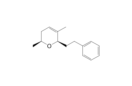 syn-2-(2-Phenylethyl)-3-methyl-6-methyloxacyclohex-3-ene